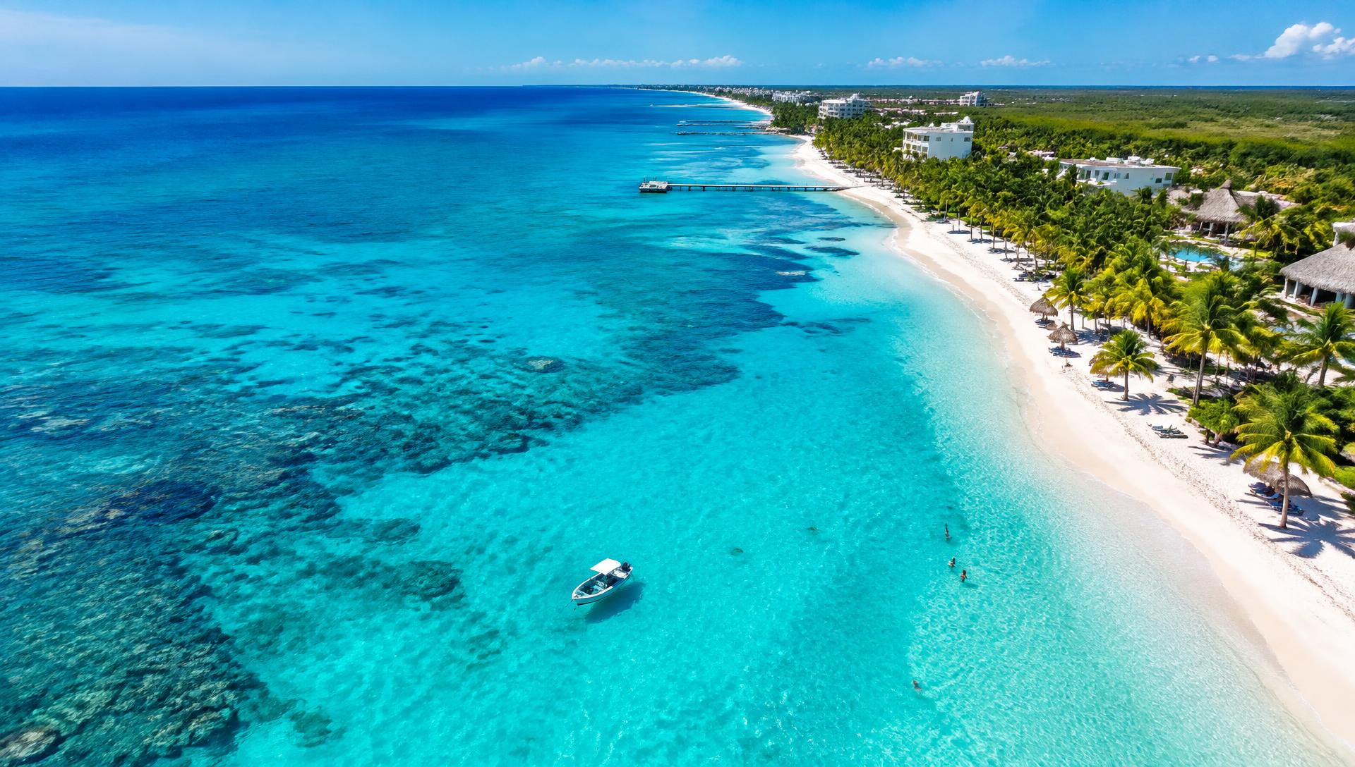 Turquoise Cozumel coastline